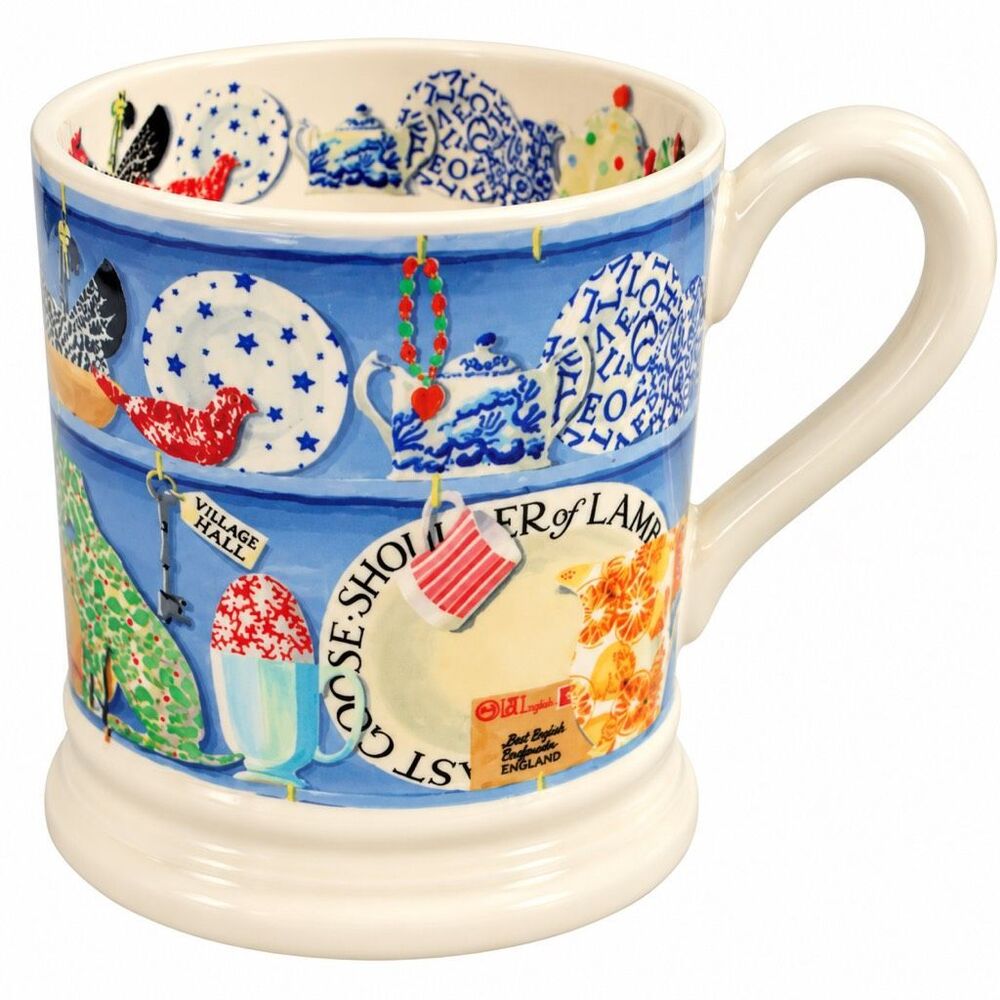 Emma Bridgewater Kitchen Dresser 1/2 Pint Mug Pottery Shelf Design Coffee Cup